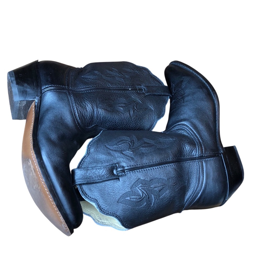 Durango Women’s Western Cowboy Boots Size 9 Black Leather Mid-Calf Cowgirl - Picture 7 of 15